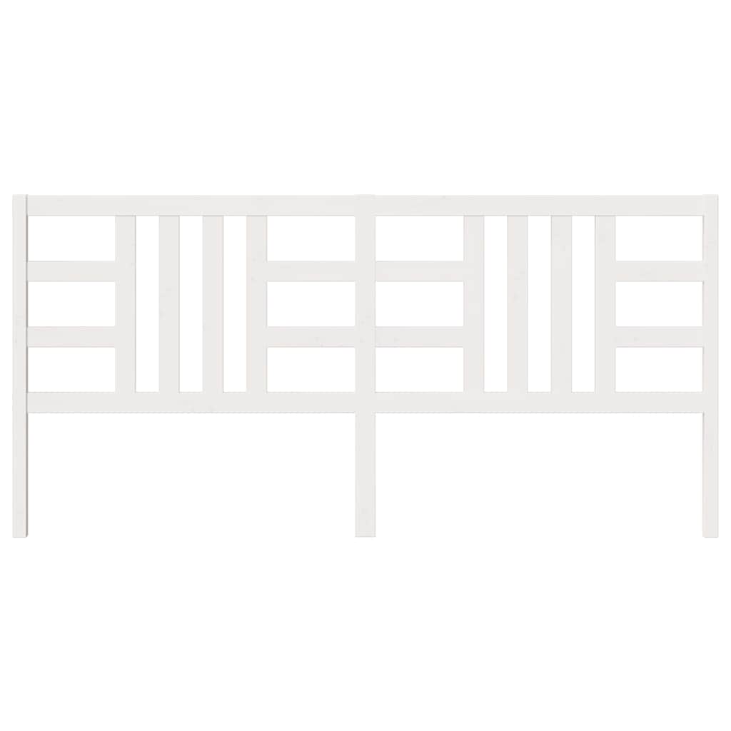 Kopfteil Weiß 206x4x100 cm Massivholz Kiefer