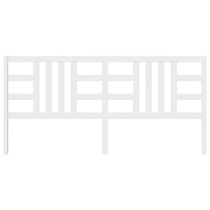 Kopfteil Weiß 206x4x100 cm Massivholz Kiefer