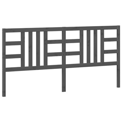 Kopfteil Grau 206x4x100 cm Massivholz Kiefer