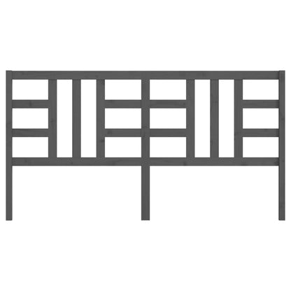 Kopfteil Grau 206x4x100 cm Massivholz Kiefer