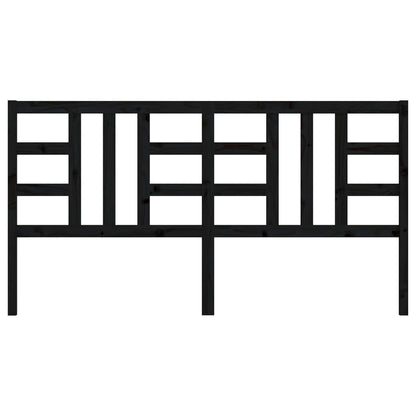 Kopfteil Schwarz 206x4x100 cm Massivholz Kiefer