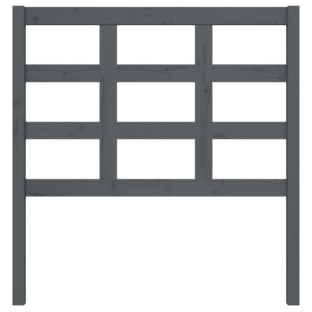 Kopfteil Grau 95,5x4x100 cm Massivholz Kiefer