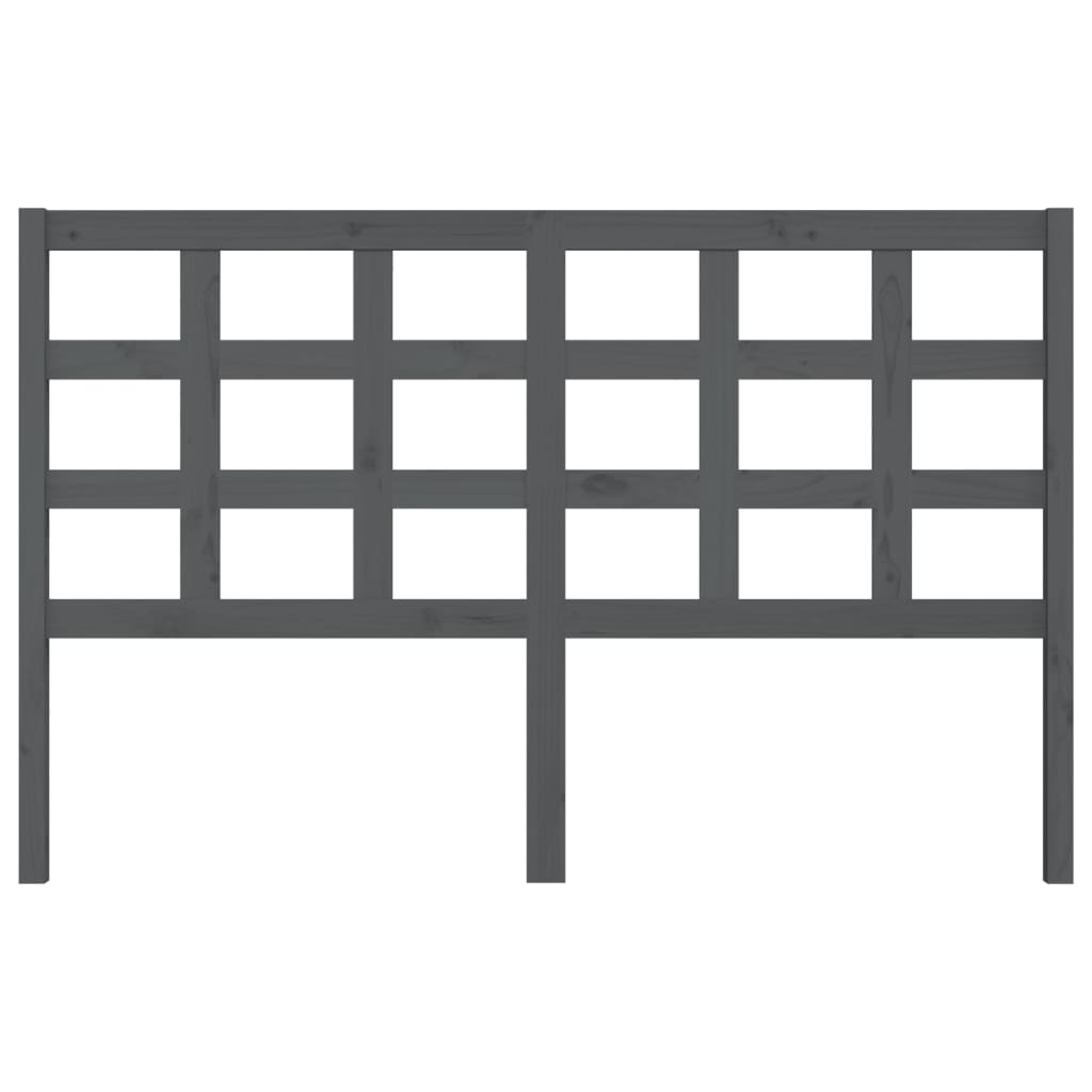 Kopfteil Grau 156x4x100 cm Massivholz Kiefer