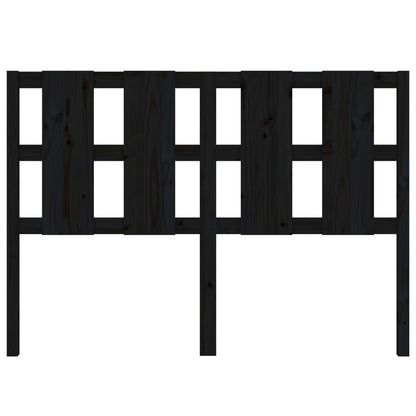 Kopfteil Schwarz 125,5x4x100 cm Massivholz Kiefer