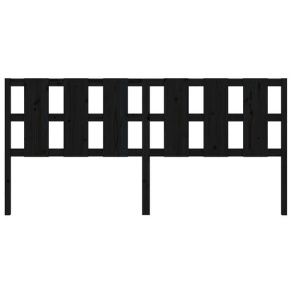 Bett-Kopfteil Schwarz 205,5x4x100 cm Massivholz Kiefer