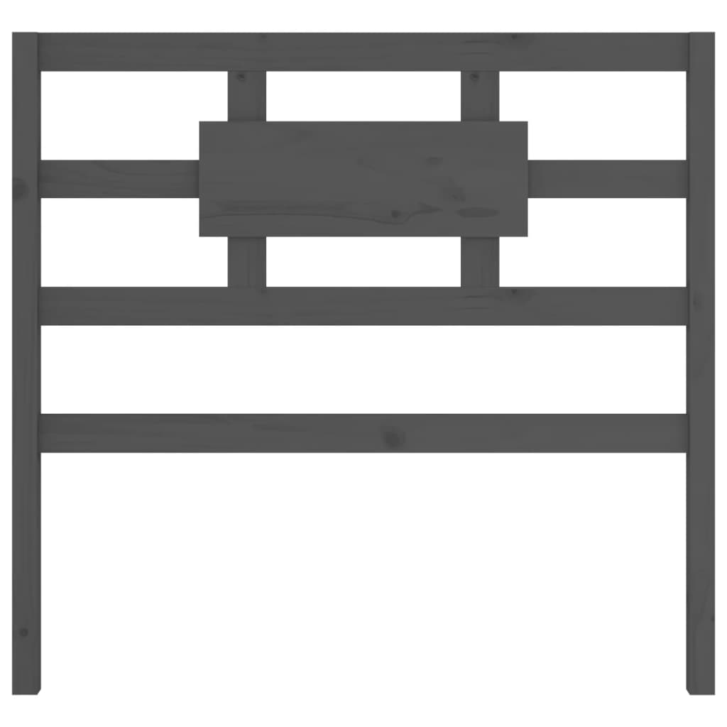 Kopfteil Grau 80,5x4x100 cm Massivholz Kiefer