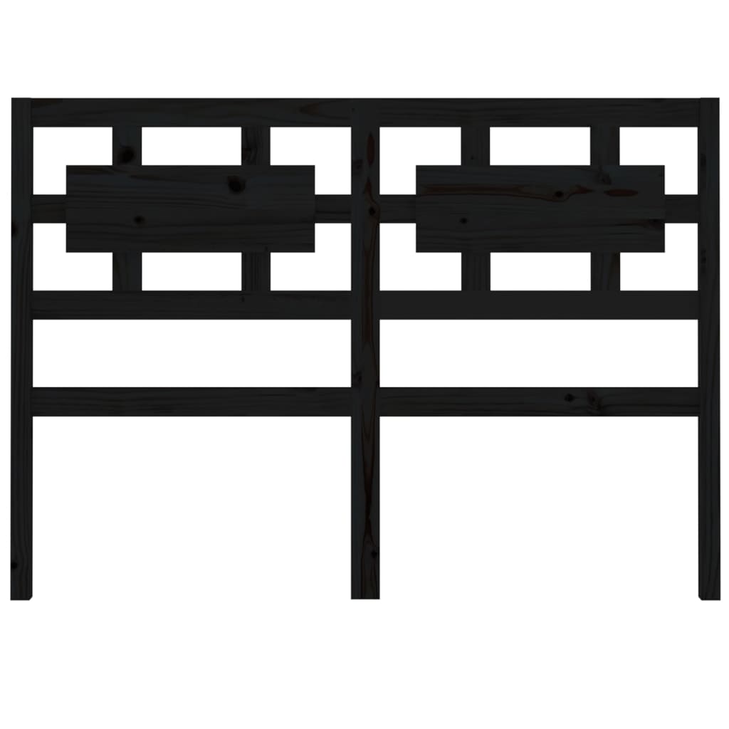 Kopfteil Schwarz 185,5x4x100 cm Massivholz Kiefer