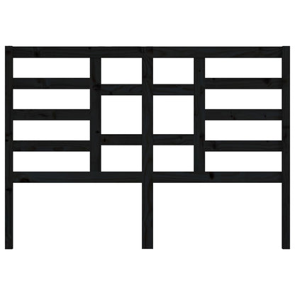 Bett-Kopfteil Schwarz 166x4x104 cm Massivholz Kiefer