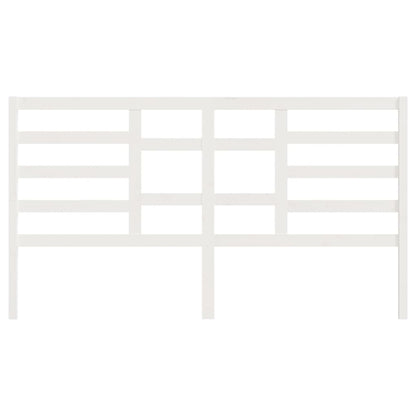 Bett-Kopfteil Weiß 206x4x104 cm Massivholz Kiefer