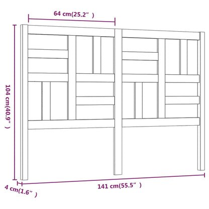 Kopfteil 141x4x104 cm Massivholz Kiefer