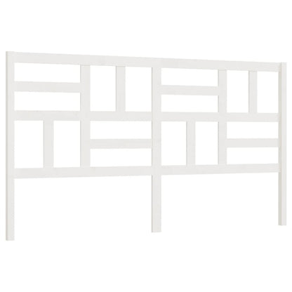 Bett-Kopfteil Weiß 206x4x104 cm Massivholz Kiefer