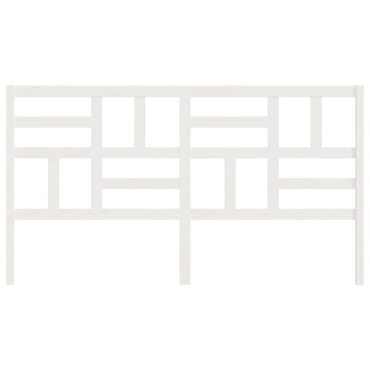 Bett-Kopfteil Weiß 206x4x104 cm Massivholz Kiefer