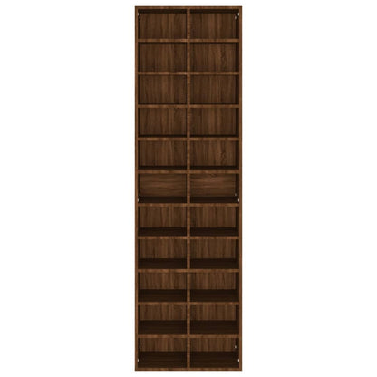 Schuhregal Braun Eichen-Optik 54x34x183 cm Holzwerkstoff