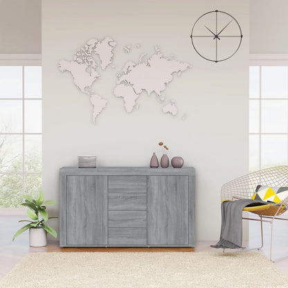 Skænk Grå Sonoma 120x36x69 cm træmateriale