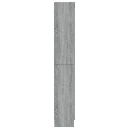 Vitrinenschrank Grau Sonoma 82,5x30,5x185 cm Holzwerkstoff