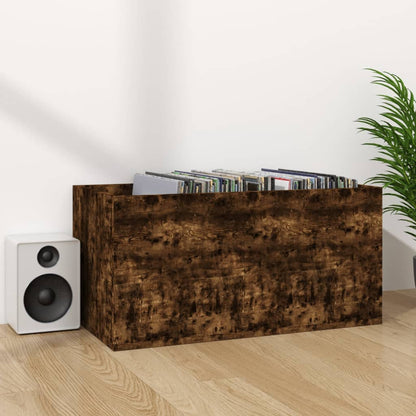 Schallplatten-Box Räuchereiche 71x34x36 cm Holzwerkstoff