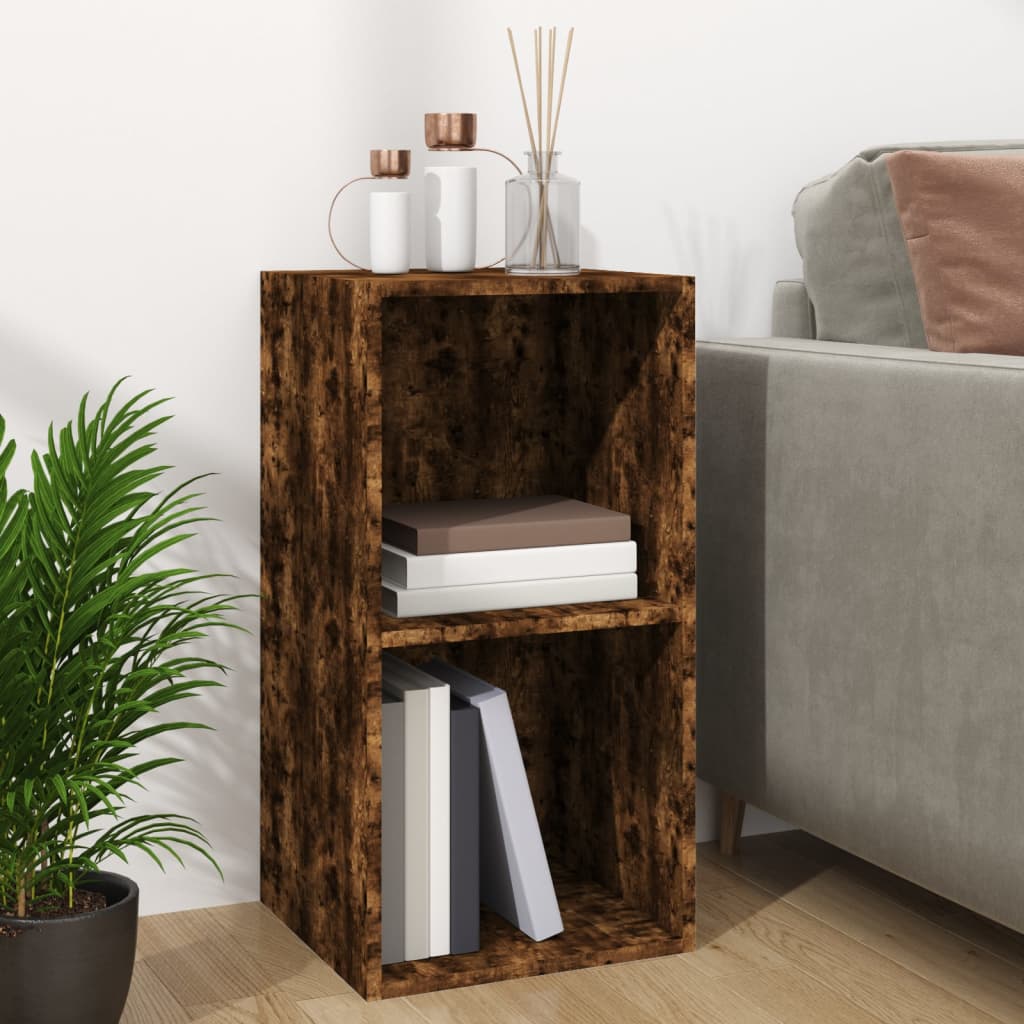 Schallplatten-Box Räuchereiche 71x34x36 cm Holzwerkstoff