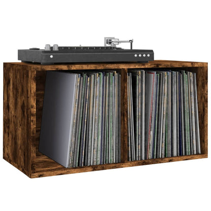 Schallplatten-Box Räuchereiche 71x34x36 cm Holzwerkstoff