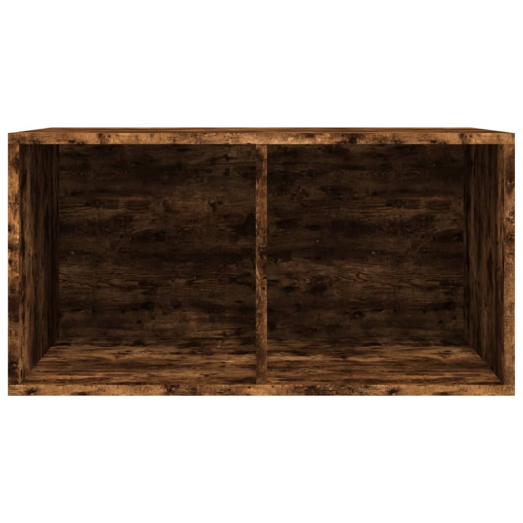 Schallplatten-Box Räuchereiche 71x34x36 cm Holzwerkstoff
