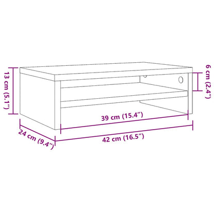 Monitorständer Braun Eichen-Optik 42x24x13 cm Holzwerkstoff