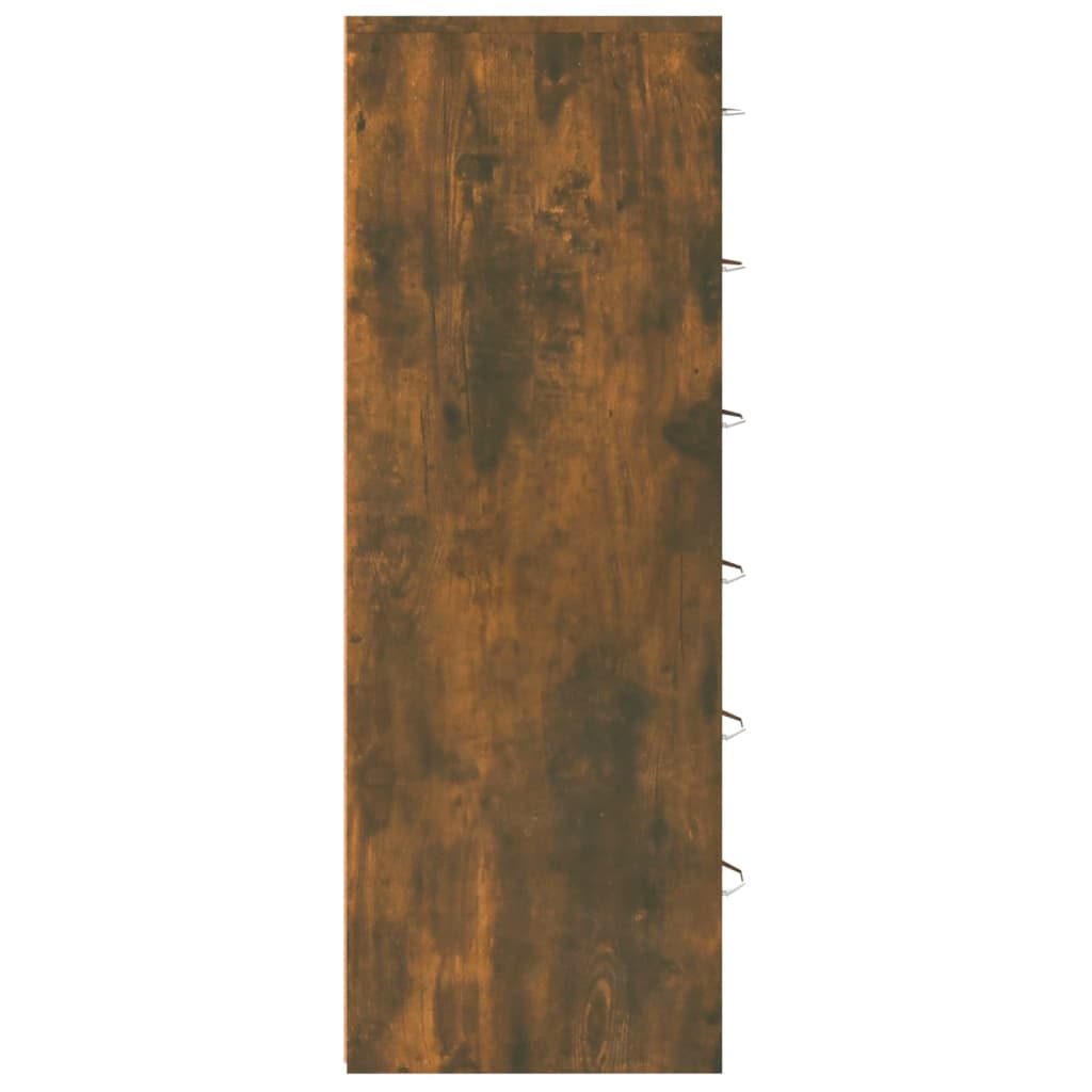 Skænk 6 skuffer røget eg 50x34x96 cm træmateriale