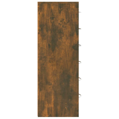 Skænk 6 skuffer røget eg 50x34x96 cm træmateriale