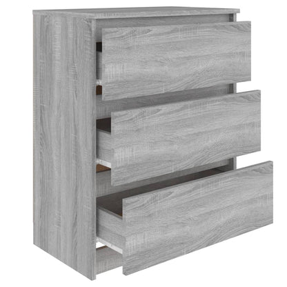 Skænk Grå Sonoma 60x35x76 cm Træmateriale
