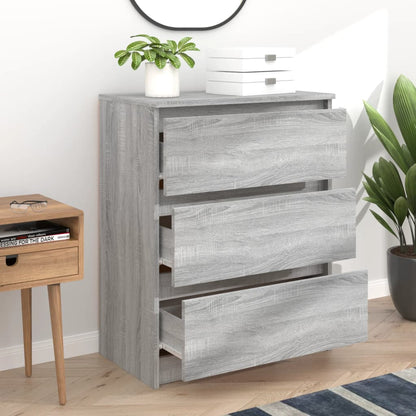 Skænk Grå Sonoma 60x35x76 cm Træmateriale