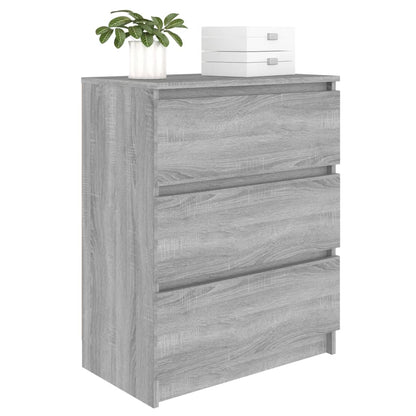 Skænk Grå Sonoma 60x35x76 cm Træmateriale