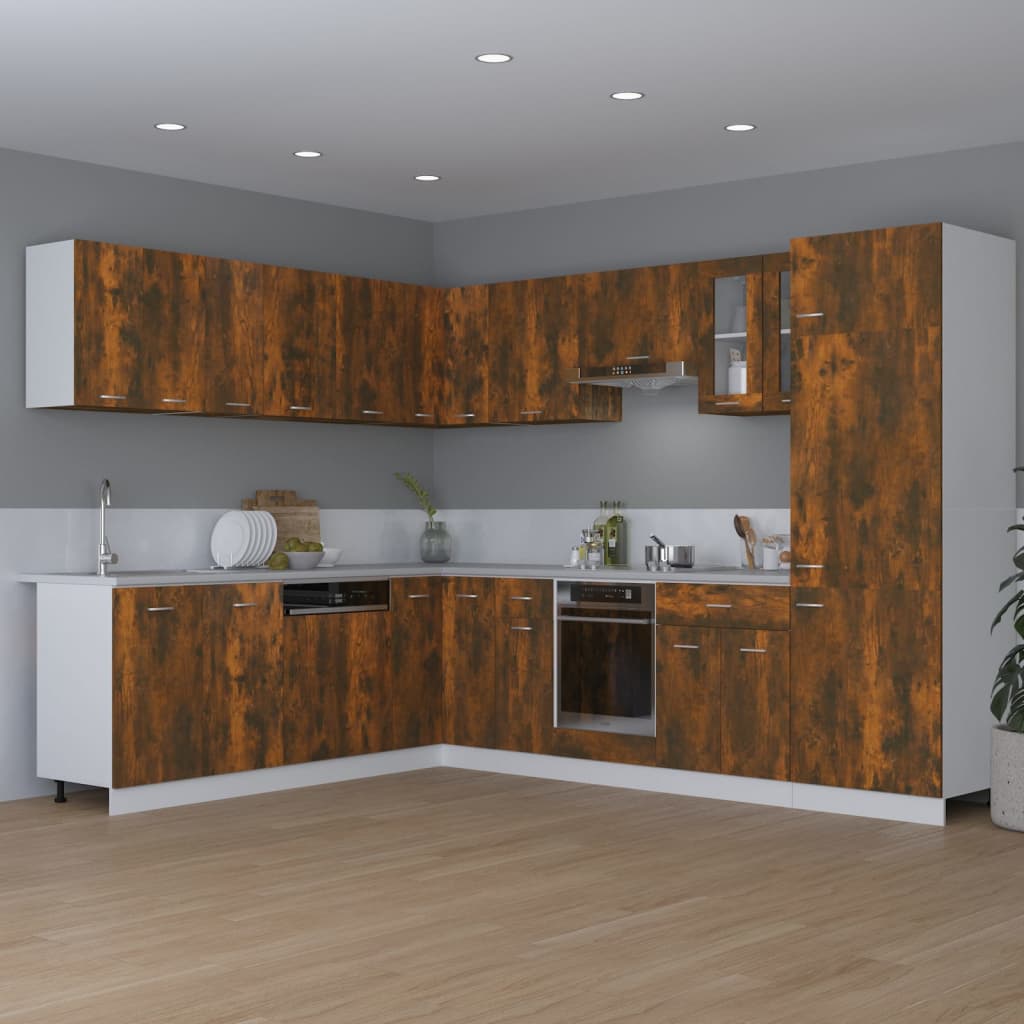 Overskab Røget Eg 80x31x60 cm Træmateriale