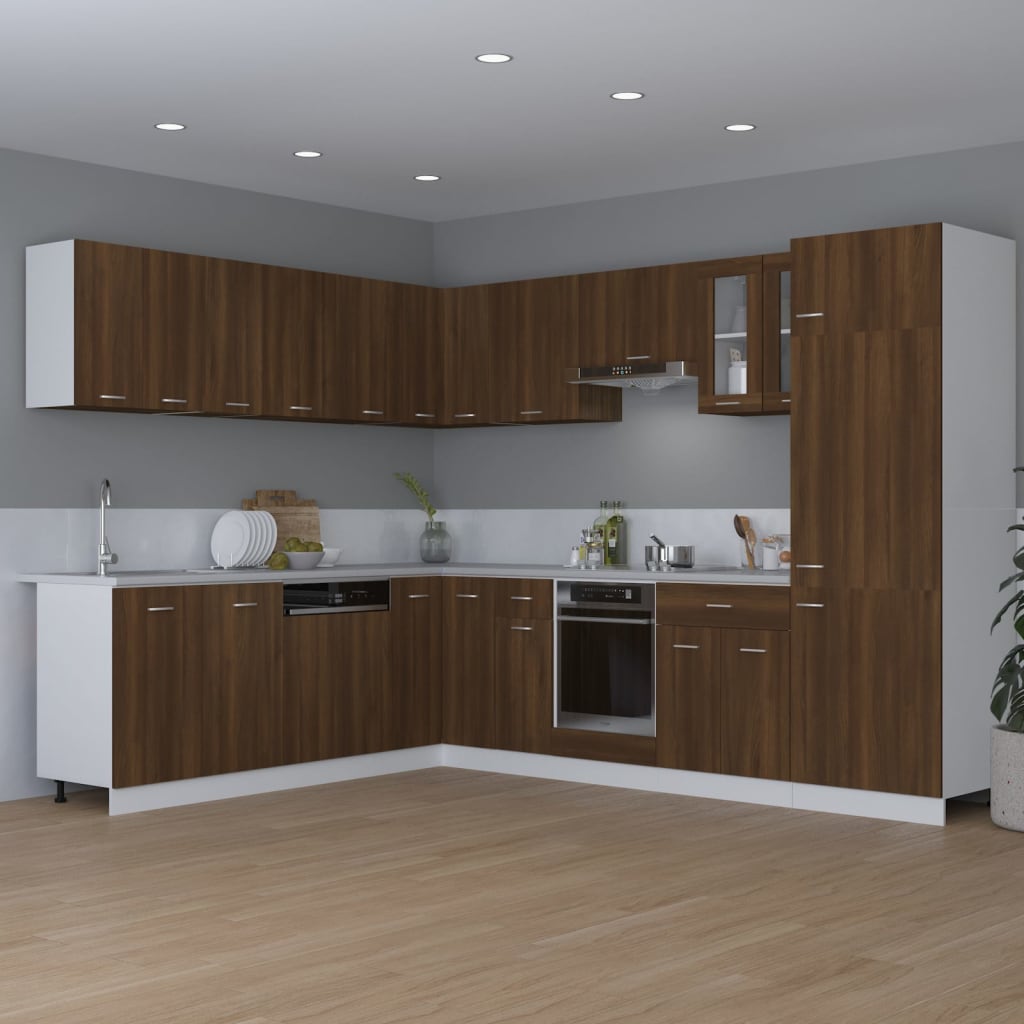 Hängeschrank Lyon Braun Eichen-Optik 80x31x60 cm Holzwerkstoff