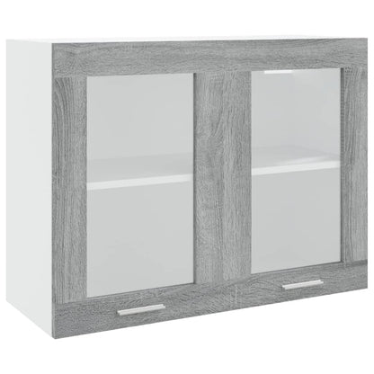 Hängeschrank Lyon Glas Grau Sonoma 80x31x60 cm Holzwerkstoff