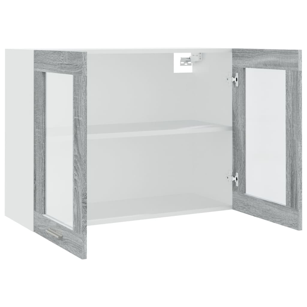 Hängeschrank Lyon Glas Grau Sonoma 80x31x60 cm Holzwerkstoff