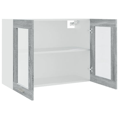 Hängeschrank Lyon Glas Grau Sonoma 80x31x60 cm Holzwerkstoff