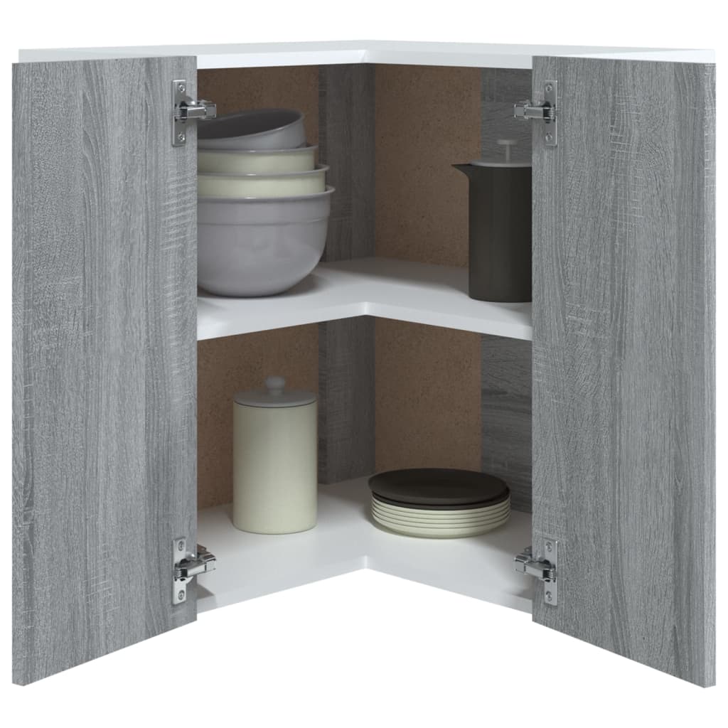 Eck-Hängeschrank Lyon Grau Sonoma 57x57x60 cm Holzwerkstoff