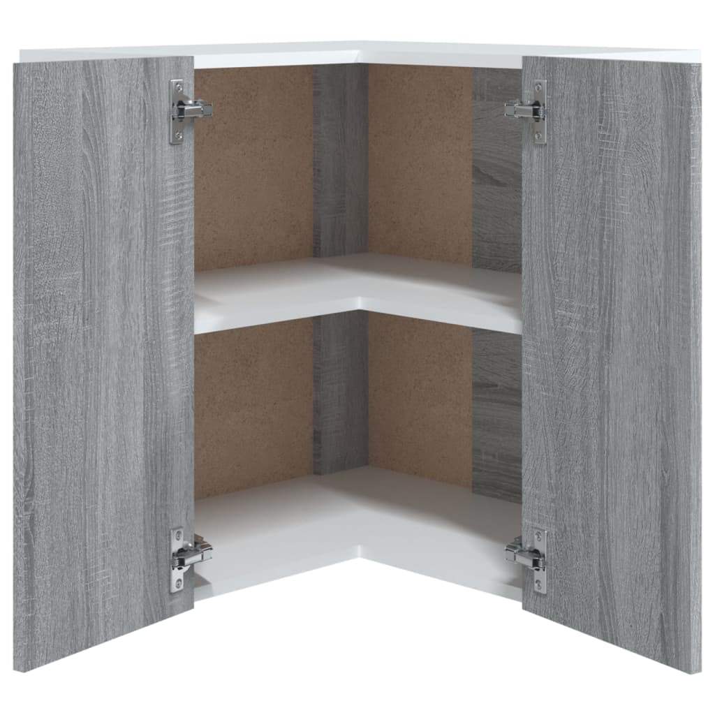 Eck-Hängeschrank Lyon Grau Sonoma 57x57x60 cm Holzwerkstoff
