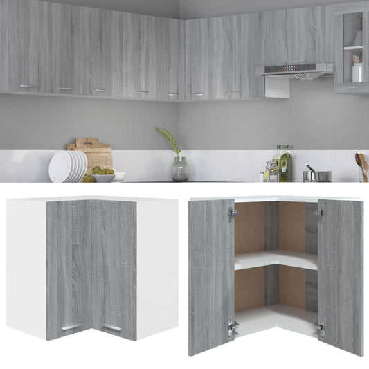 Eck-Hängeschrank Lyon Grau Sonoma 57x57x60 cm Holzwerkstoff