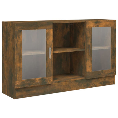 Vitrineskab røget eg 120x30,5x70 cm træmateriale