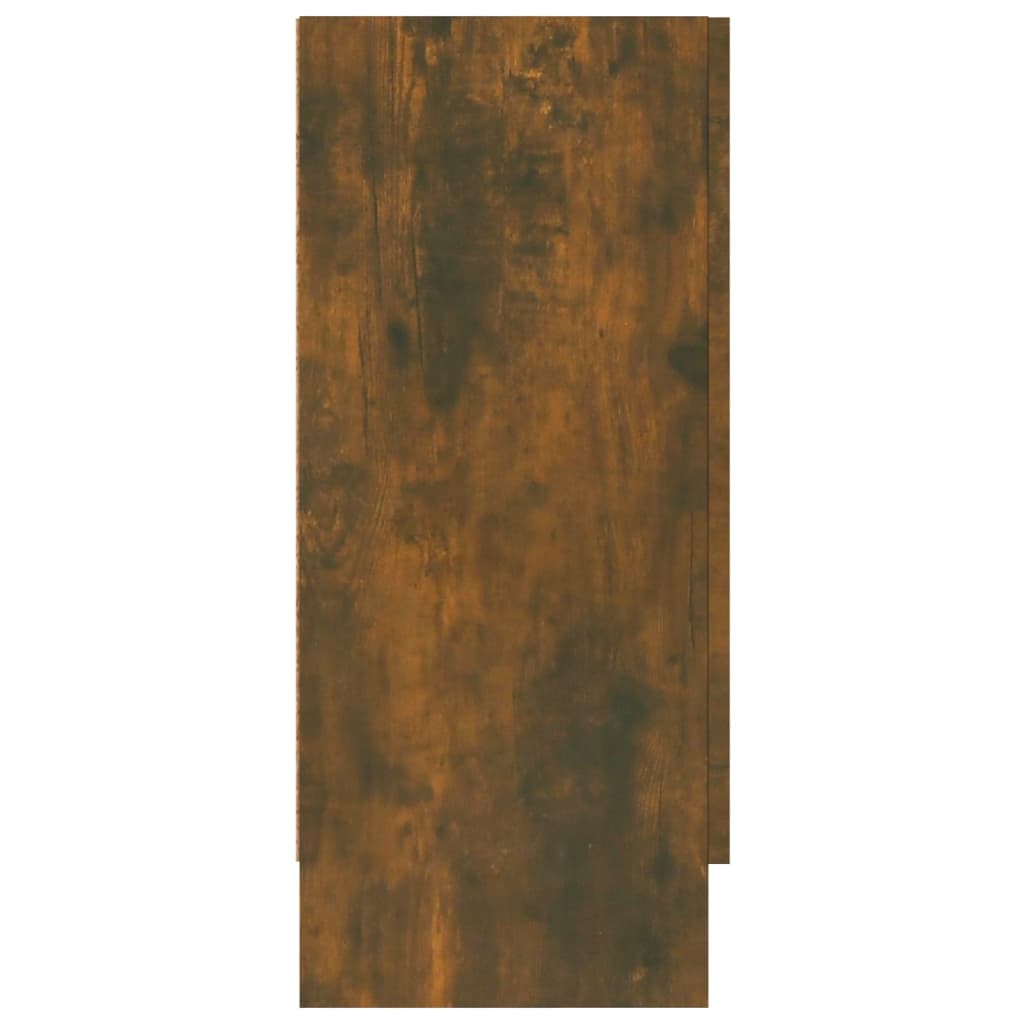 Vitrineskab røget eg 120x30,5x70 cm træmateriale