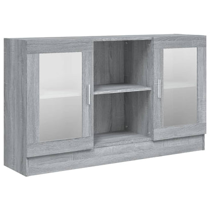 Vitrineskab Grå Sonoma 120x30,5x70 cm Træmateriale
