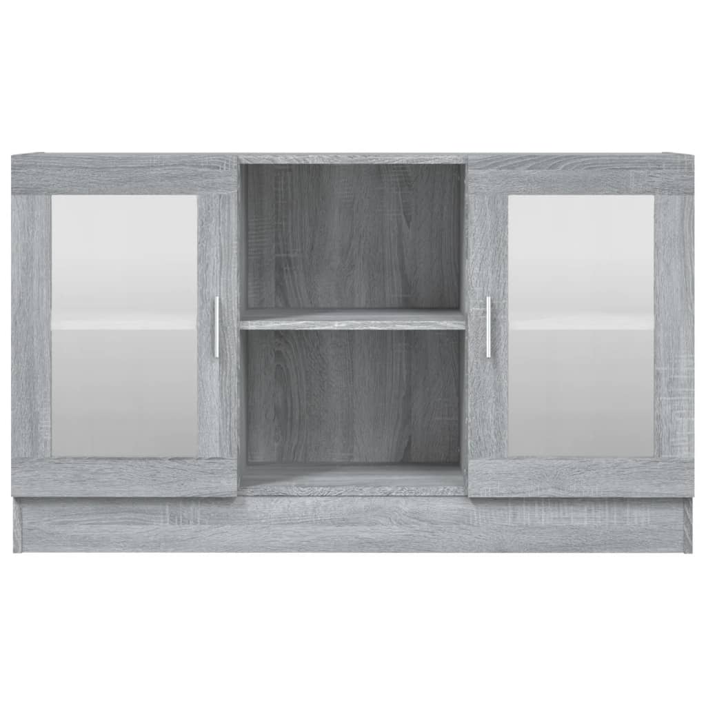 Vitrineskab Grå Sonoma 120x30,5x70 cm Træmateriale