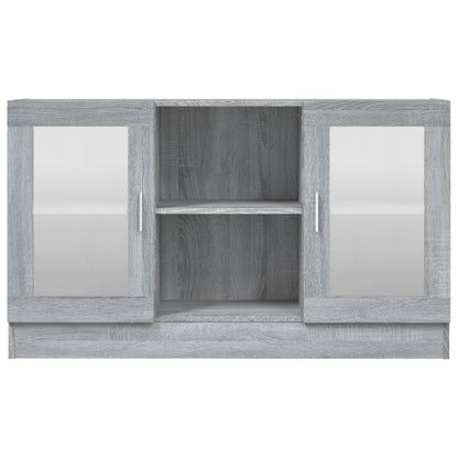 Vitrineskab Grå Sonoma 120x30,5x70 cm Træmateriale