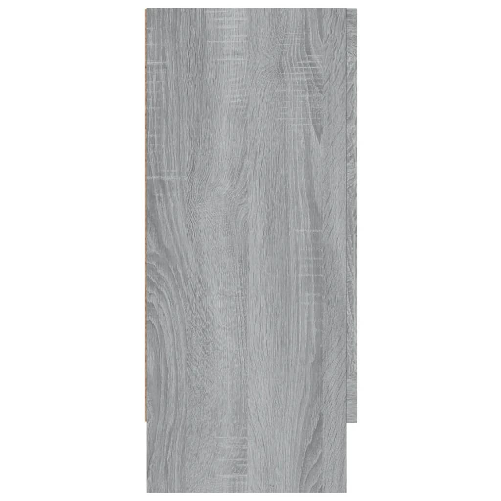 Vitrineskab Grå Sonoma 120x30,5x70 cm Træmateriale
