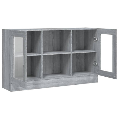 Vitrineskab Grå Sonoma 120x30,5x70 cm Træmateriale