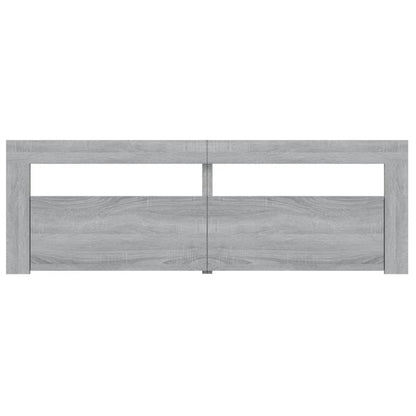 TV-Schrank mit LED-Leuchten Grau Sonoma 120x35x40 cm