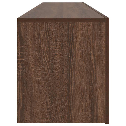 TV-Schrank mit LED-Leuchten Braun Eichen-Optik 120x35x40 cm