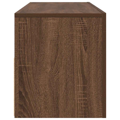 TV-Schrank mit LED-Leuchten Braun Eichen-Optik 120x35x40 cm