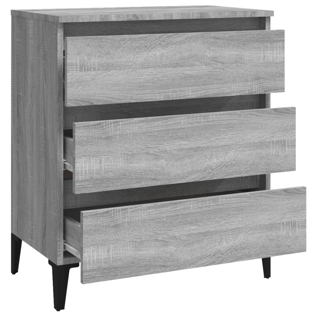 Skænk Grå Sonoma 60x35x69 cm træmateriale