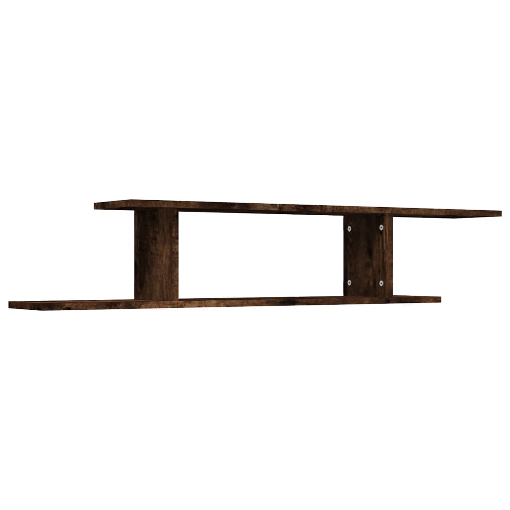 TV væghylde røget eg 125x18x23 cm træmateriale