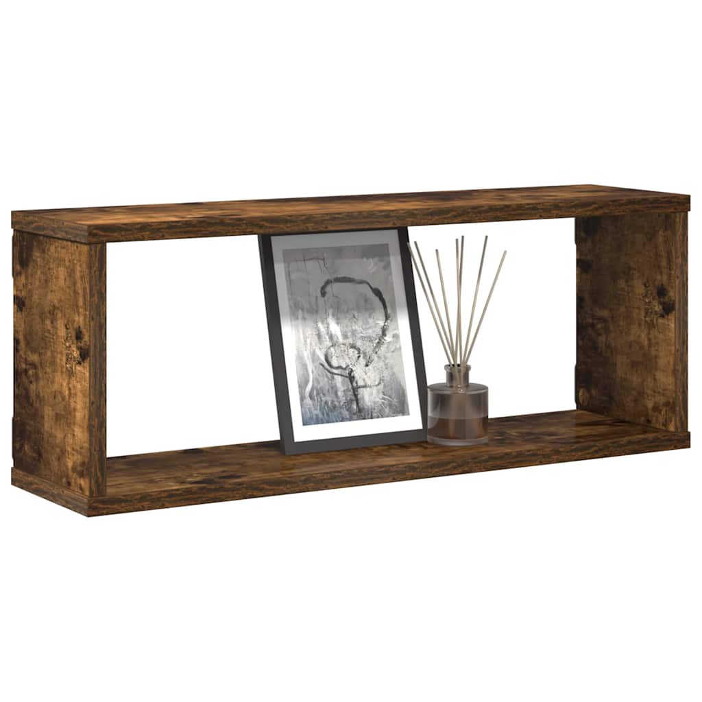 Würfelregale 4 Stk. Räuchereiche 60x15x23 cm Holzwerkstoff